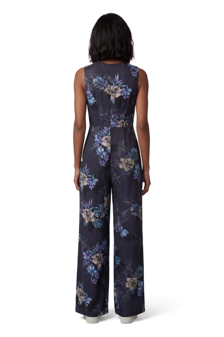 JENNY EXOTIC FLORAL BLACK WOMENS TAILORED JUMPSUIT, Alternate, color, Black