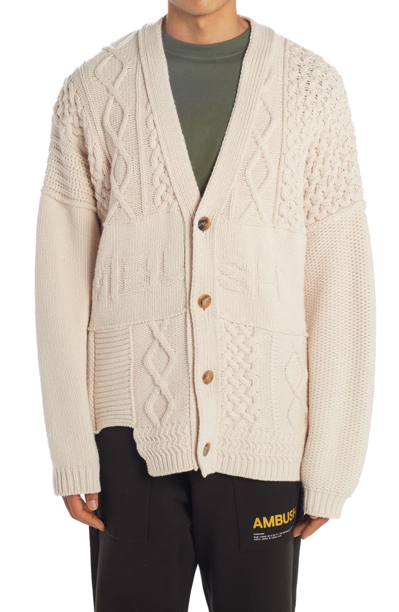 Ambush Asymmetrical Mixed Stitch Cardigan, Main, color,