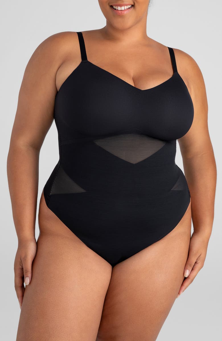 Honeylove Cami Thong Bodysuit, Alternate, color, Runway