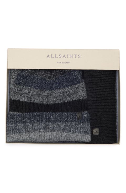 Marl Stripe Scarf & Hat Set