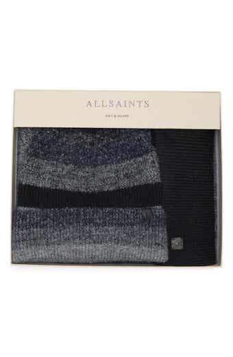 AllSaints Marl Stripe Scarf & Hat Set