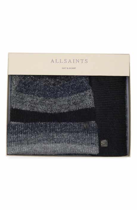 AllSaints Marl Stripe Scarf & Hat Set