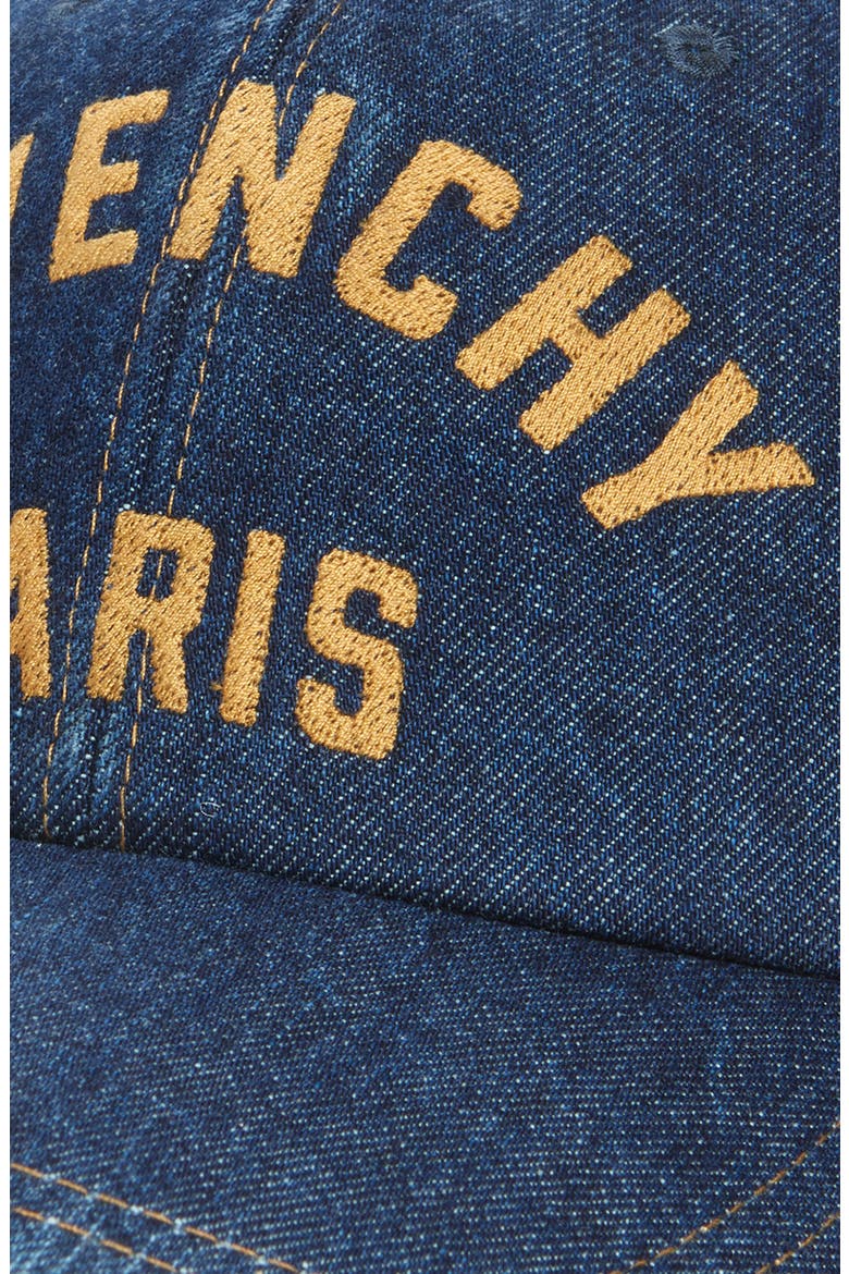 Logo Embroidered Denim Adjustable Baseball Cap, Alternate, color, INDIGO BLUE