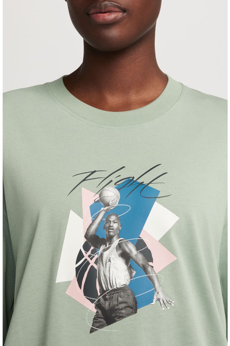 Flight Oversize Graphic T-Shirt, Alternate, color, JADE SMOKE