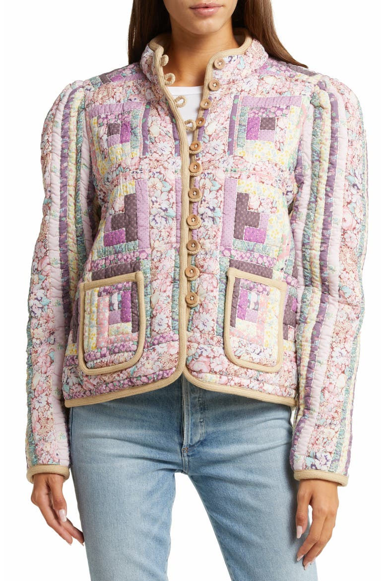 Naya Quilted Jacket, Main, color, MULTI