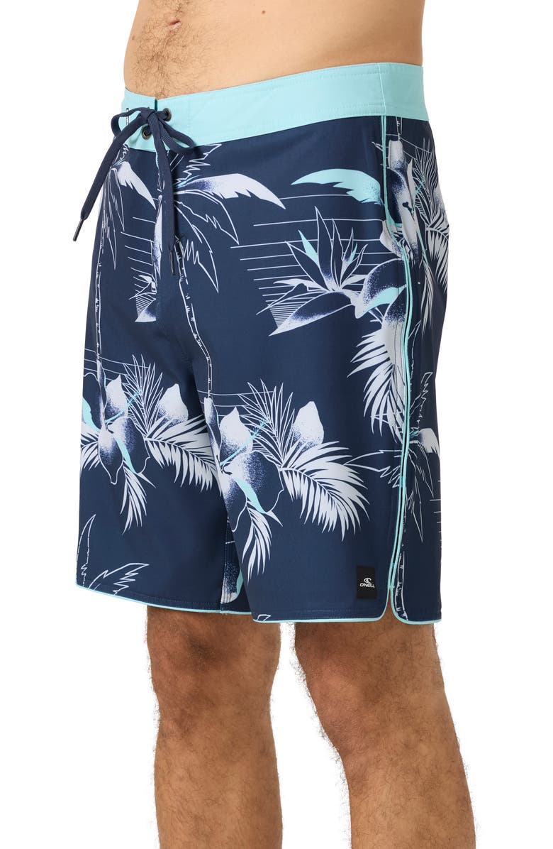O'Neill Hyperfreak Mysto Scallop Swim Trunks, Alternate, color, Navy
