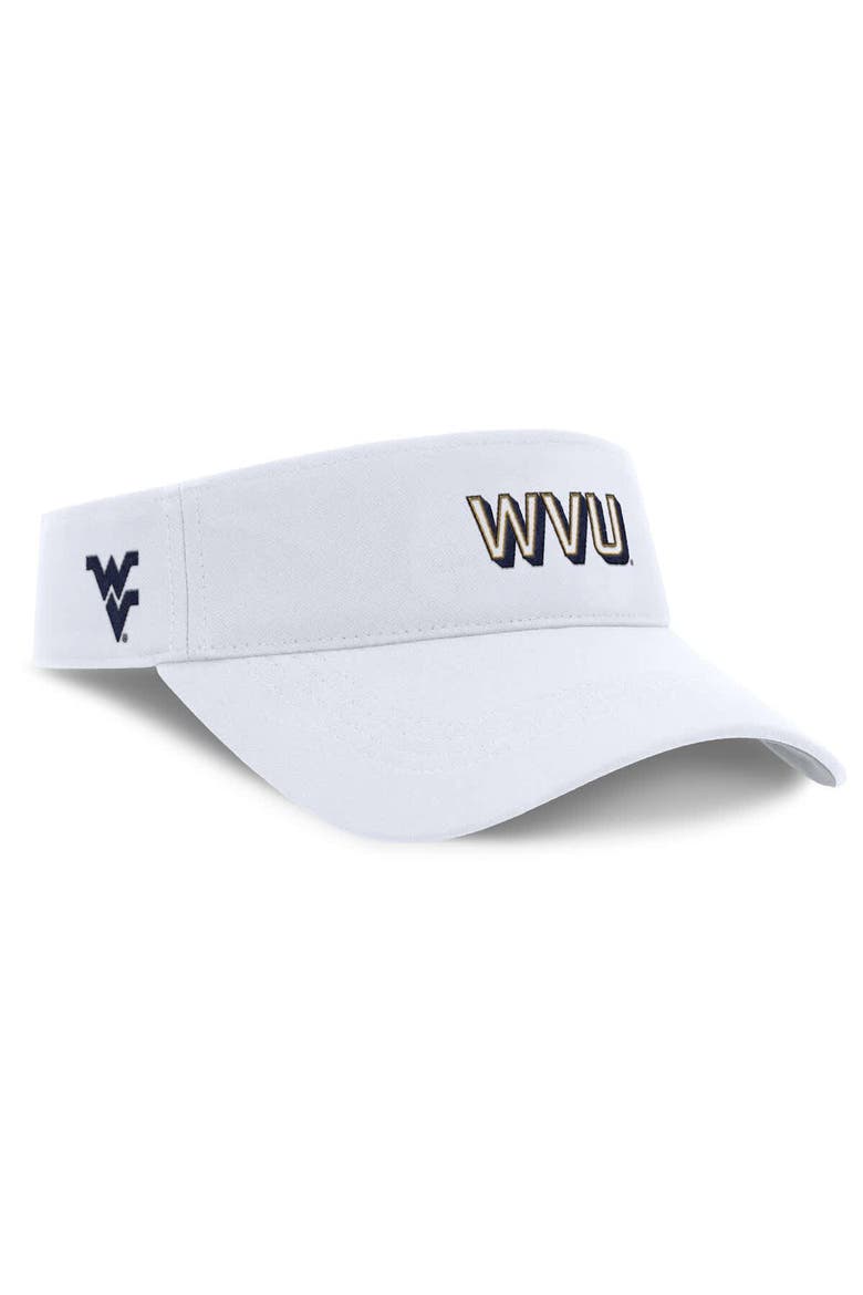 Men's Nike White West Virginia Mountaineers 2025 On-Field Gameday Performance Ace Adjustable Visor, Alternate, color, White