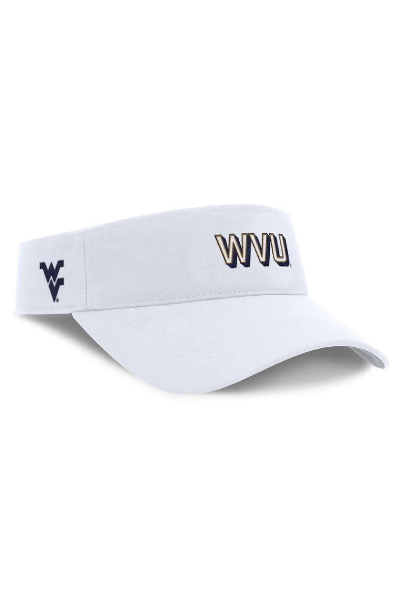 Nike Men's Nike White West Virginia Mountaineers 2025 On-Field Gameday Performance Ace Adjustable Visor, Alternate, color, White