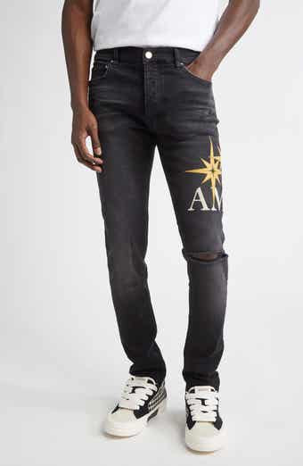 AMIRI WAX MX1 Leather Patched Distressed Jeans | Nordstrom AMIRI WAX MX1 Leather Patched Distressed Jeans | Nordstrom