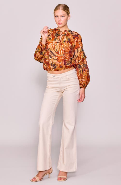 Melloday Print Woven Top In Multi