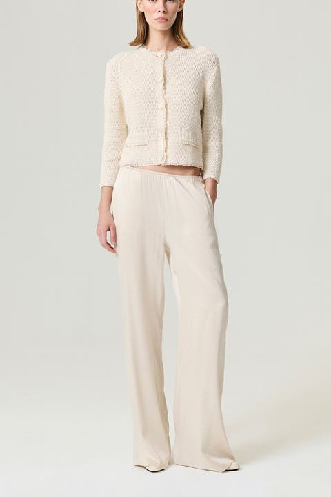 Textured Bouclé Button Cardigan