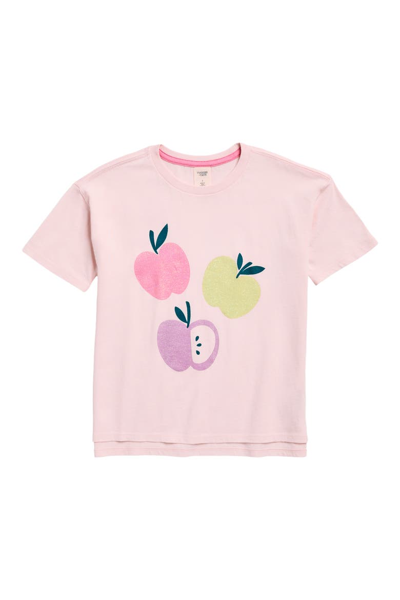 Kids' Cotton Graphic T-Shirt, Main, color, PINK BALM APPLE BITES