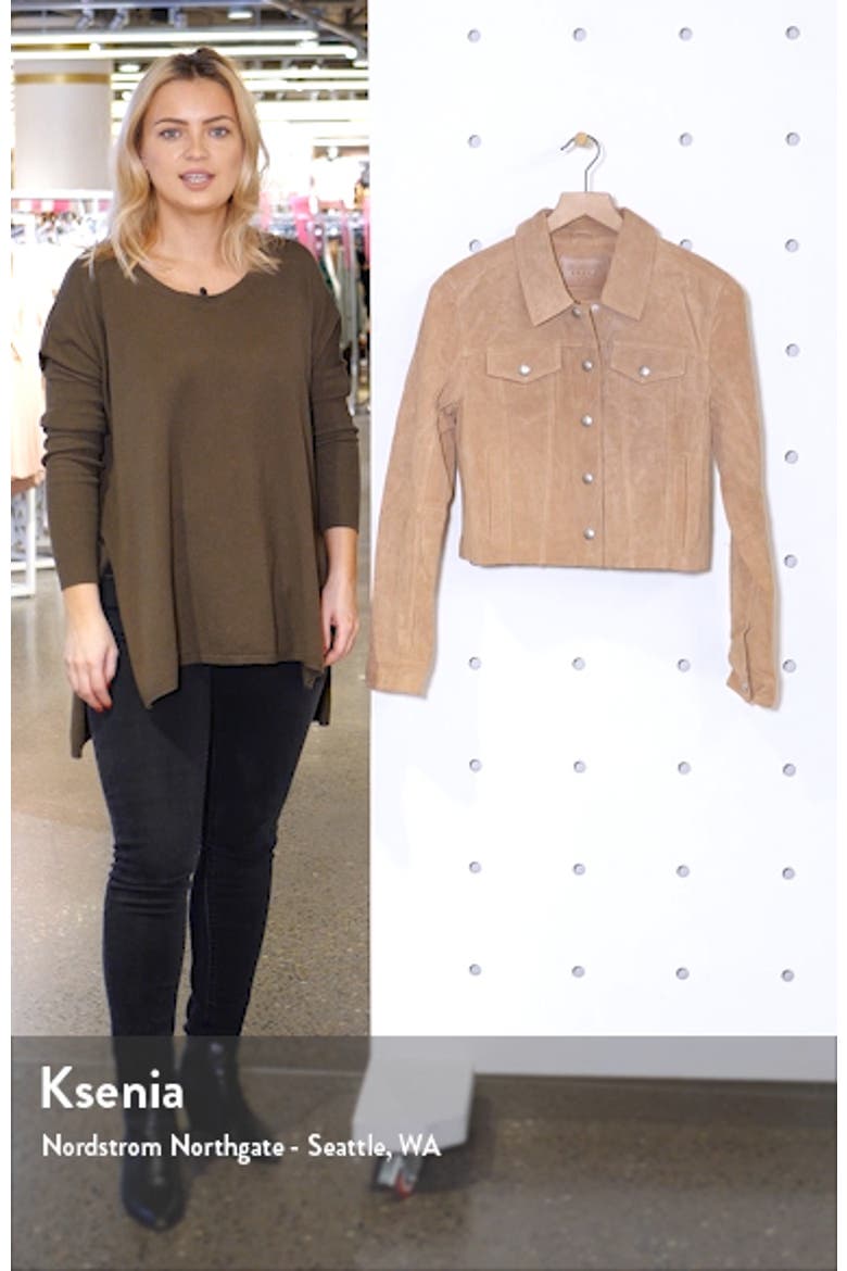 Crop Suede Trucker Jacket video