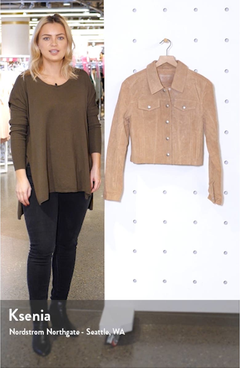 Crop Suede Trucker Jacket, sales video thumbnail