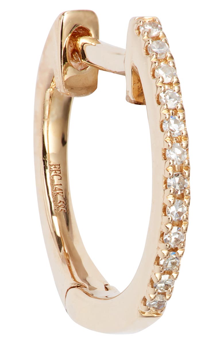 EF Collection Diamond Pavé Huggie Hoop Earrings, Alternate, color, 