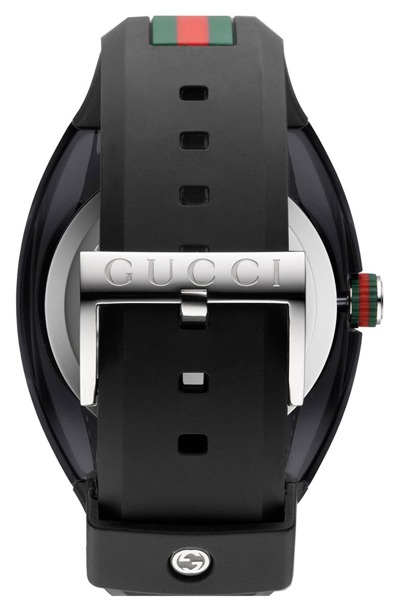 Gucci 'Sync - XXL' Rubber Strap Watch, 46mm, Alternate, color, 