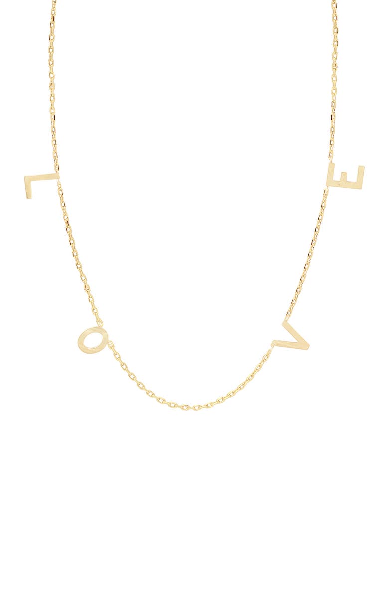 CANDELA JEWELRY 10K Yellow Gold Love Necklace, Main, color, 