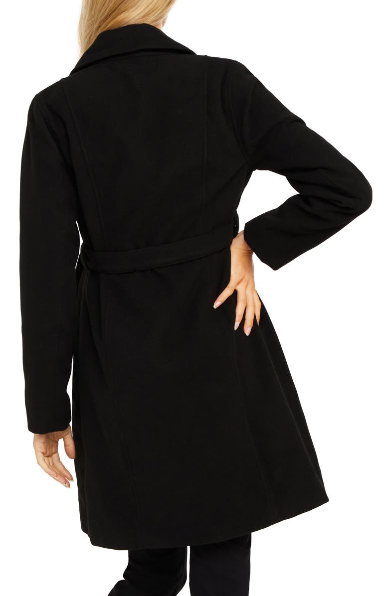 MOTHERHOOD MATERNITY Belted Maternity Wrap Coat, Alternate, color, 
