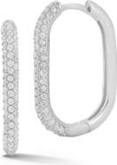 GLAZE JEWELRY Pavé Oval Hoop Earrings
