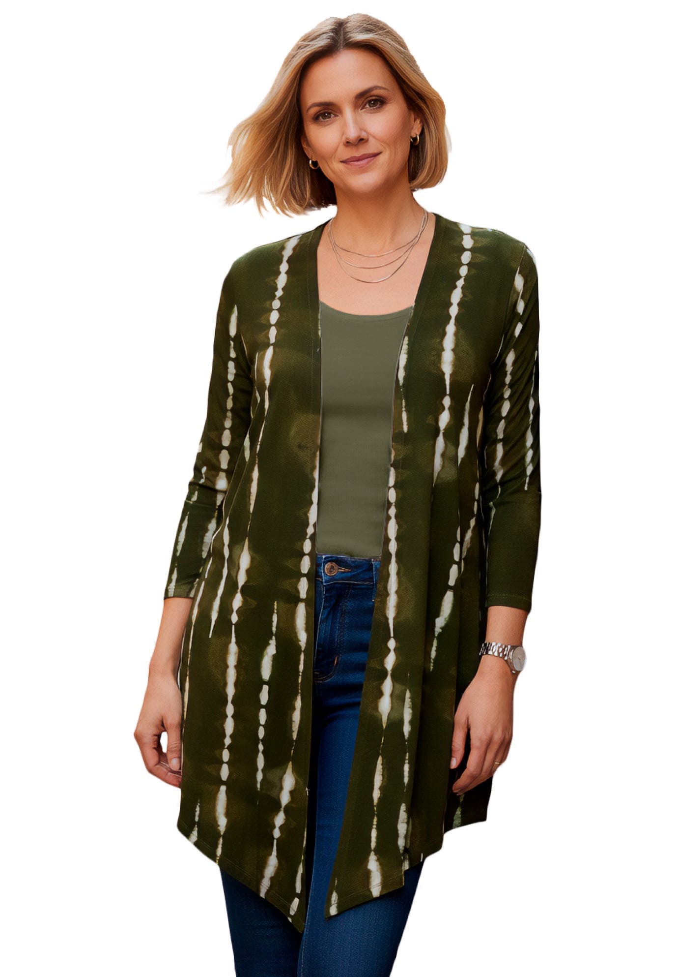 DARK OLIVE VARIEGATED TIE DYE