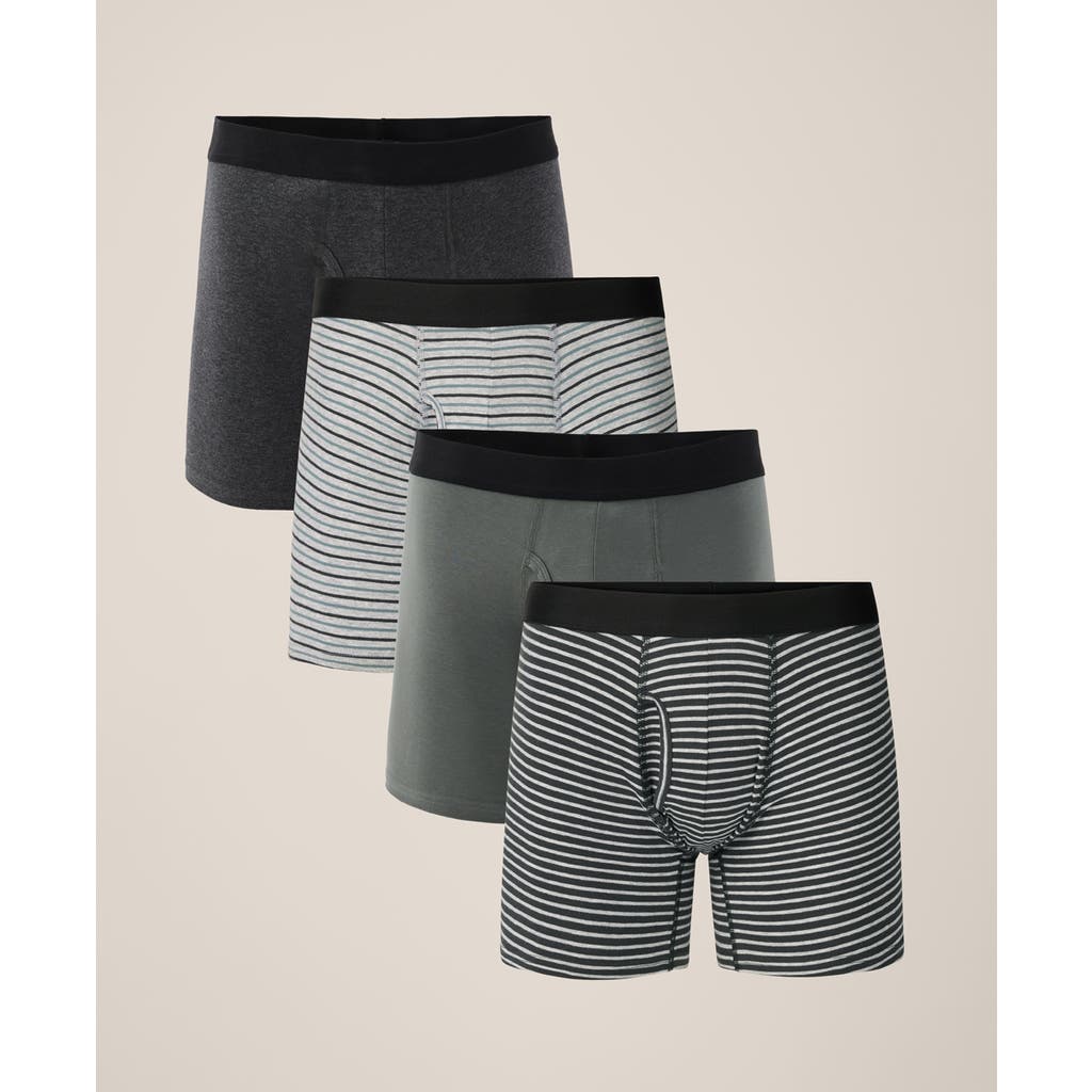 Pact Everyday Boxer Brief 4-pack In Gray
