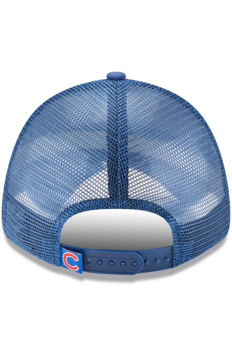 New Era Men's New Era Royal Chicago Cubs Trucker 9FORTY Adjustable Snapback Hat, Alternate, color, 