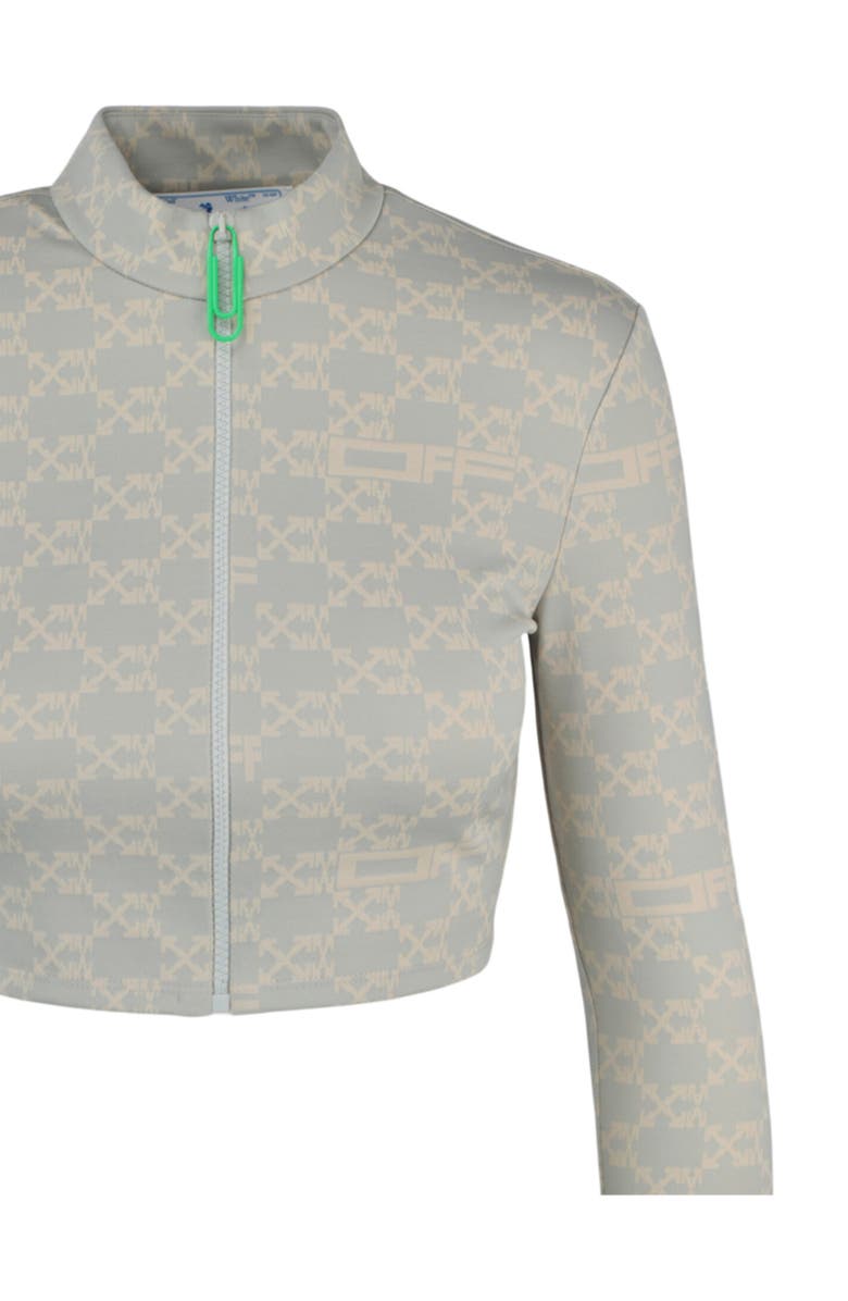 Off-White Monogram Crop Track Jacket, Alternate, color, 