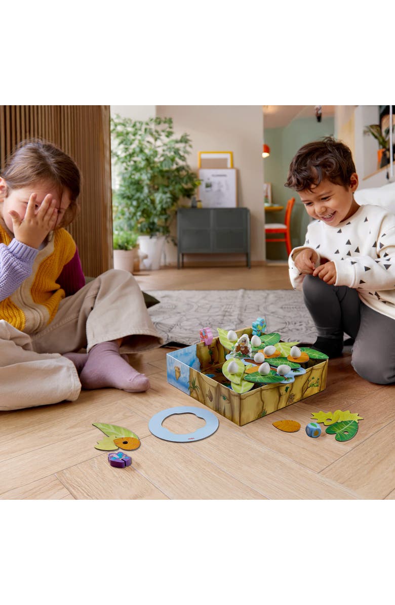 HABA Teetering Treetops Stacking Dexterity Board Game- Kids Ages 3 and up, Alternate, color, Multi