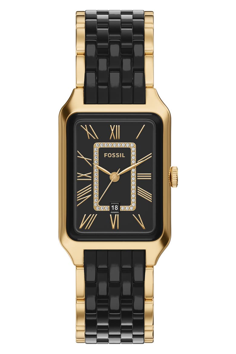 Raquel White Ceramic Bracelet Watch, 26mm, Main, color, BLACK