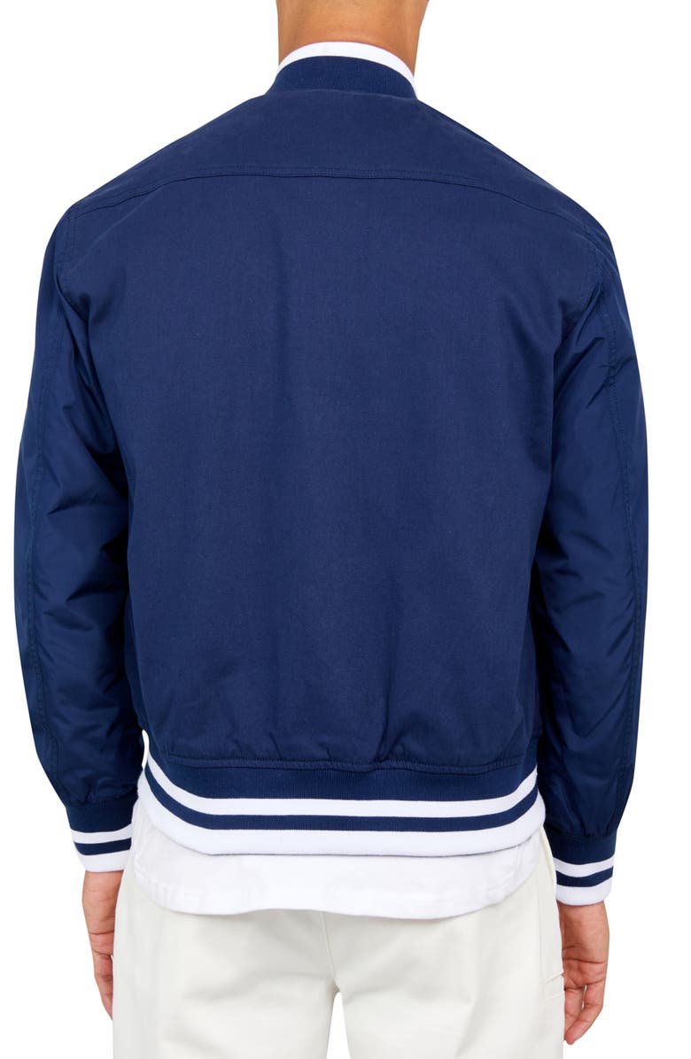 CONSTRUCT Solid Varsity Jacket, Alternate, color, Navy