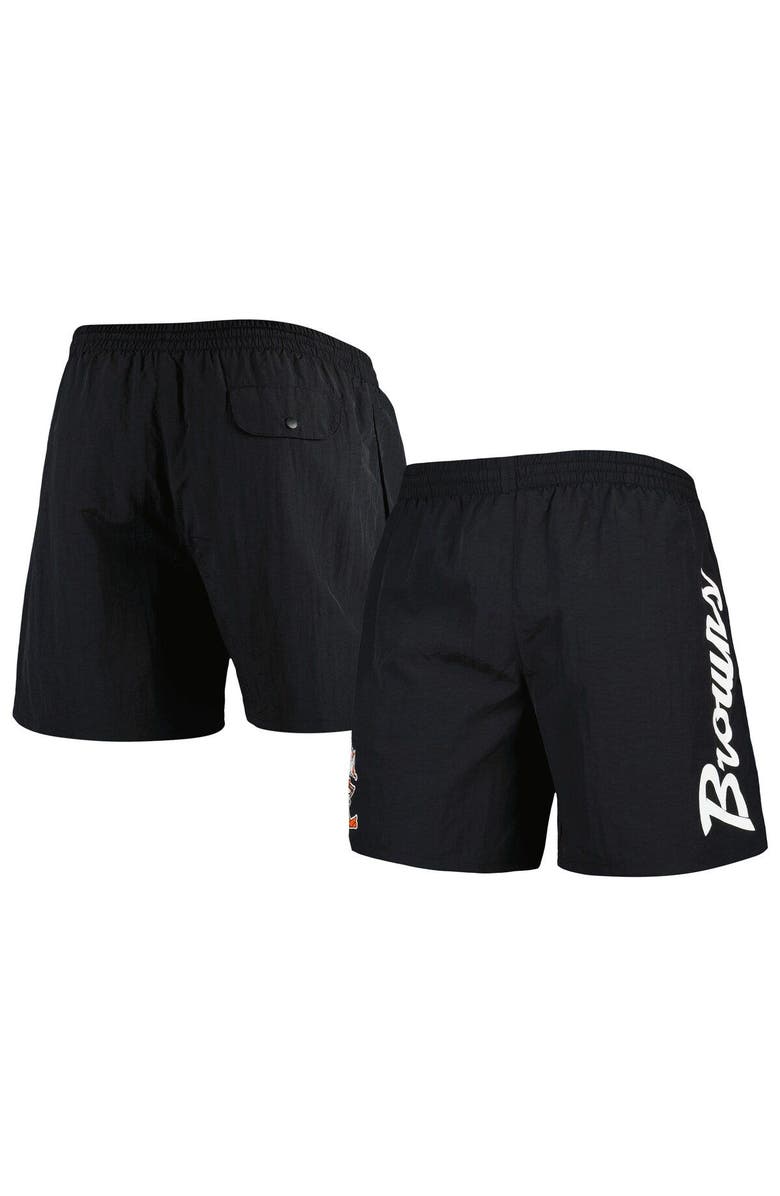 Mitchell & Ness Men's Mitchell & Ness Black Cleveland Browns Team Essentials Nylon Shorts, Main, color, Black