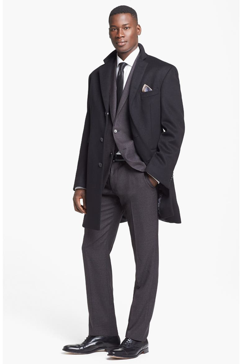 Flatbush Wool Topcoat, Alternate, color, BLACK