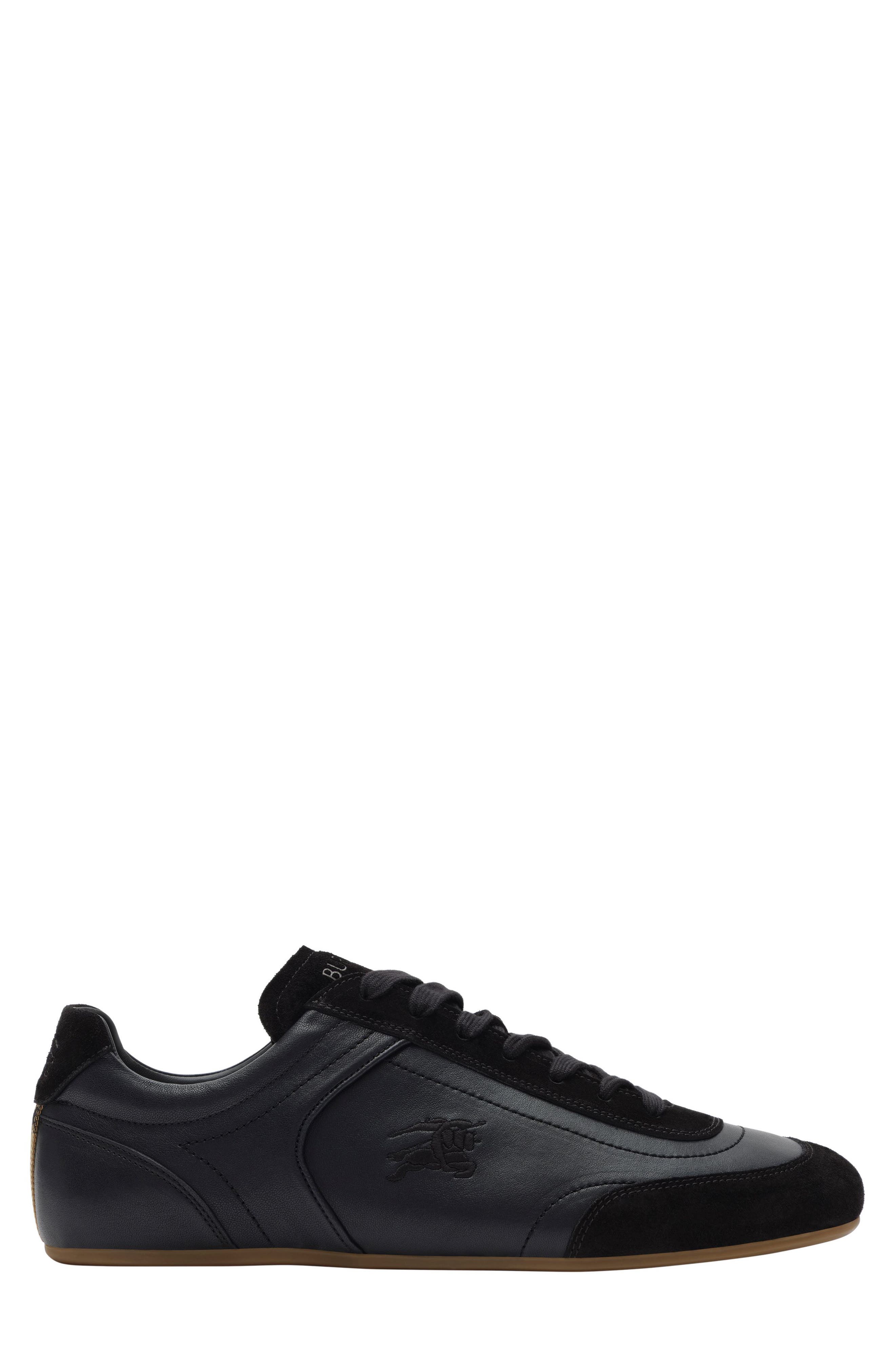Burberry Equestrian Knight Design Runner Sneaker, Main, color, Black