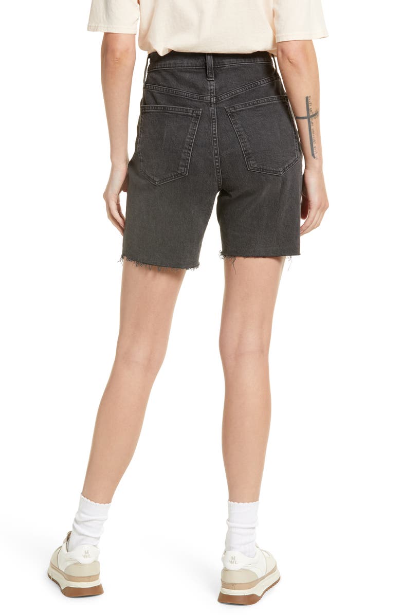 Madewell High Rise Mid Length Denim Shorts, Alternate, color,
