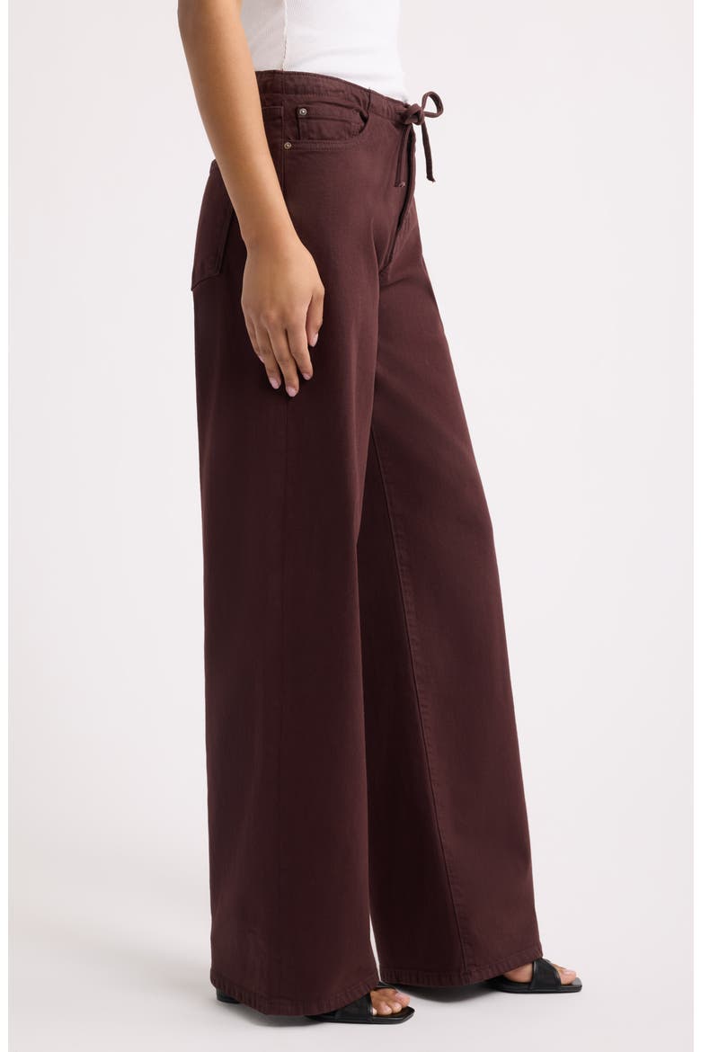The Big Easy High Waist Wide Leg Drawstring Jeans, Alternate, color, GARNET