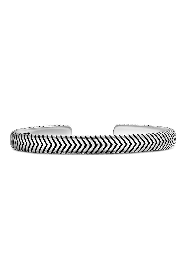 Chevron Cuff Bracelet in Sterling Silver, Main, color, SILVER