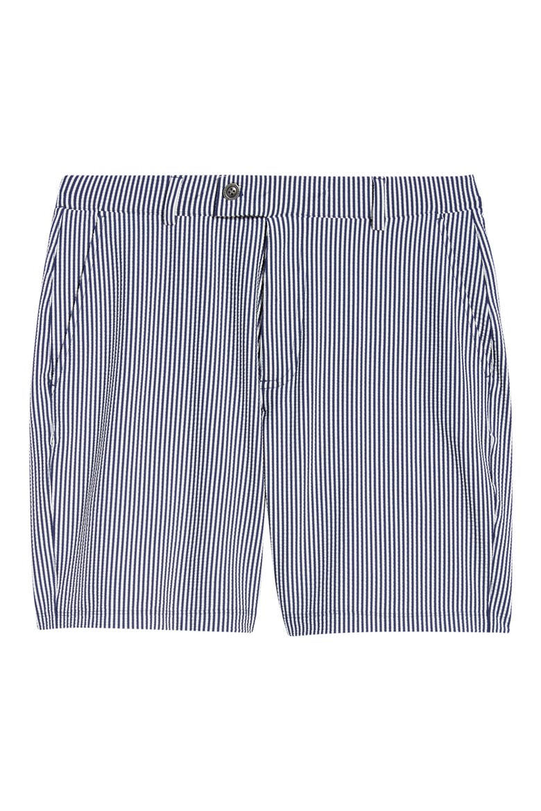 Beeker Seersucker Shorts, Alternate, color, MIDNIGHT NAVY/ BRIGHT WHITE