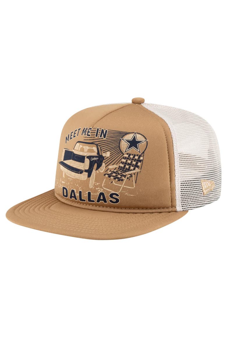 Men's New Era Stone Dallas Cowboys Meet Me 9FIFTY Snapback Hat, Main, color, Tan