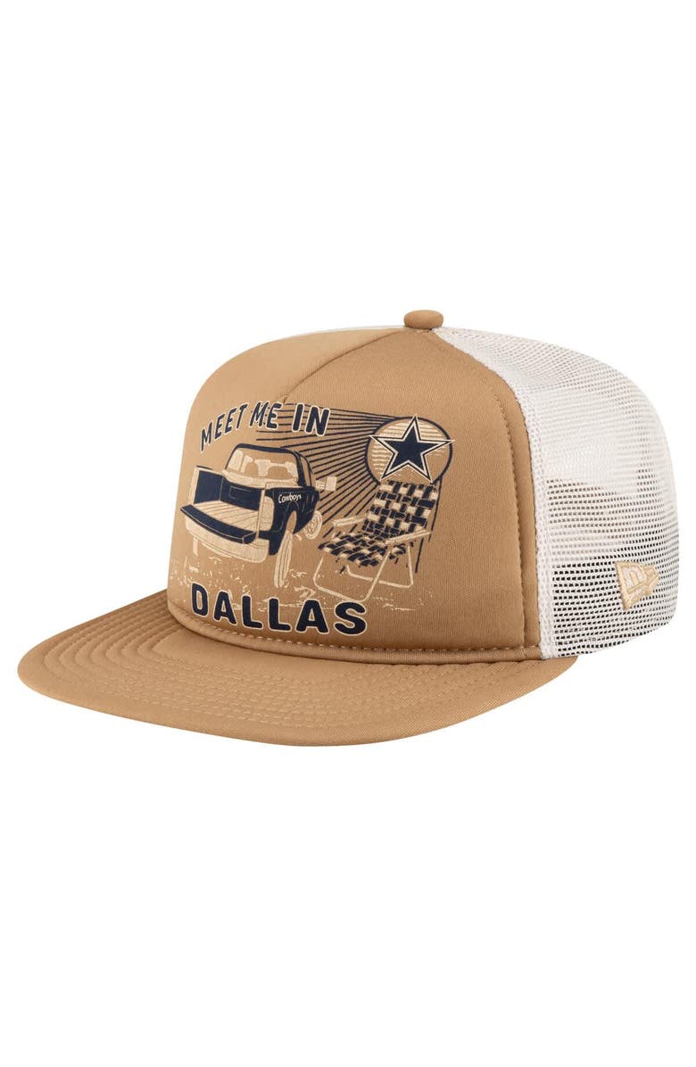 New Era Men's New Era Stone Dallas Cowboys Meet Me 9FIFTY Snapback Hat, Main, color, Tan