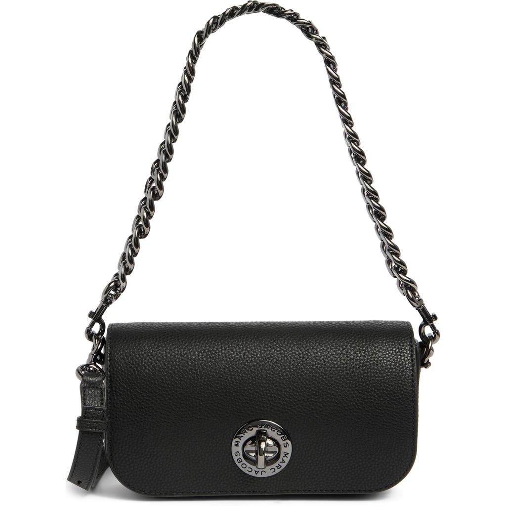 Marc Jacobs Signet Turnlock Shoulder Bag In Black