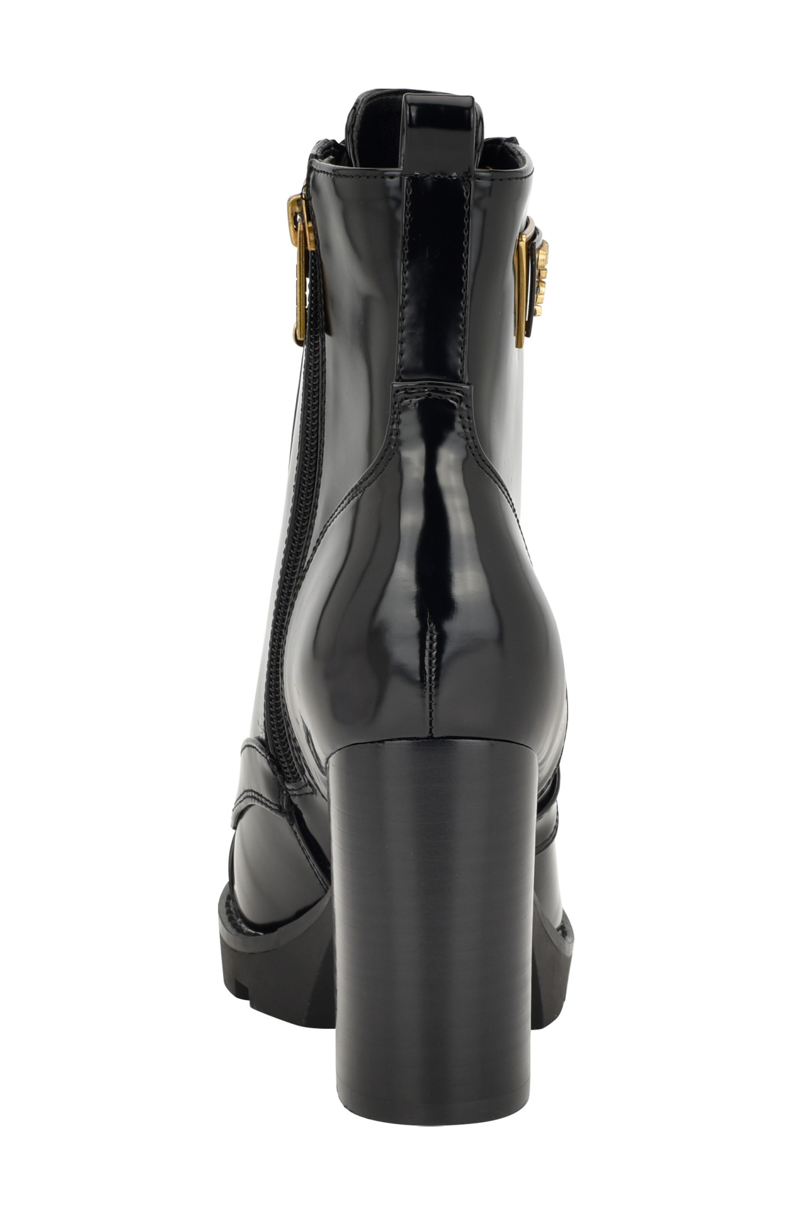 GUESS Neadyn Lace-Up Bootie, Alternate, color, Black 001