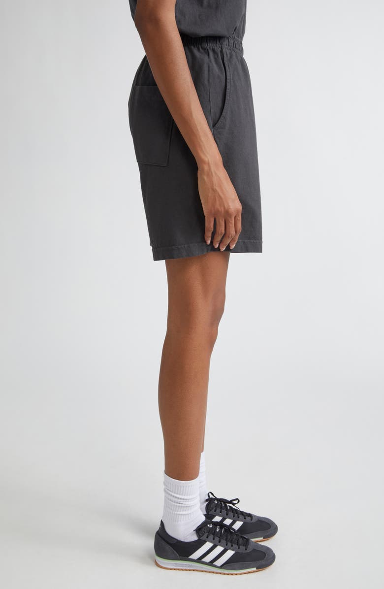 Sporty & Rich HWCNY Cotton Gym Shorts, Alternate, color, Faded Black