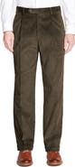 Berle Italian 8-Wale Luxury Corduroy Pleated Trousers