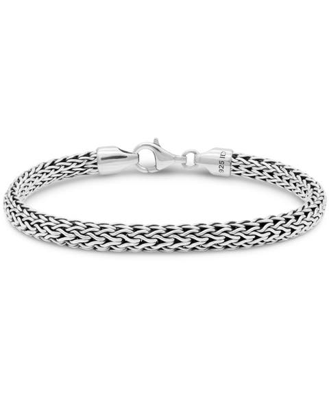 Dragon Bone Oval Chain Bracelet in Sterling Silver, 6mm