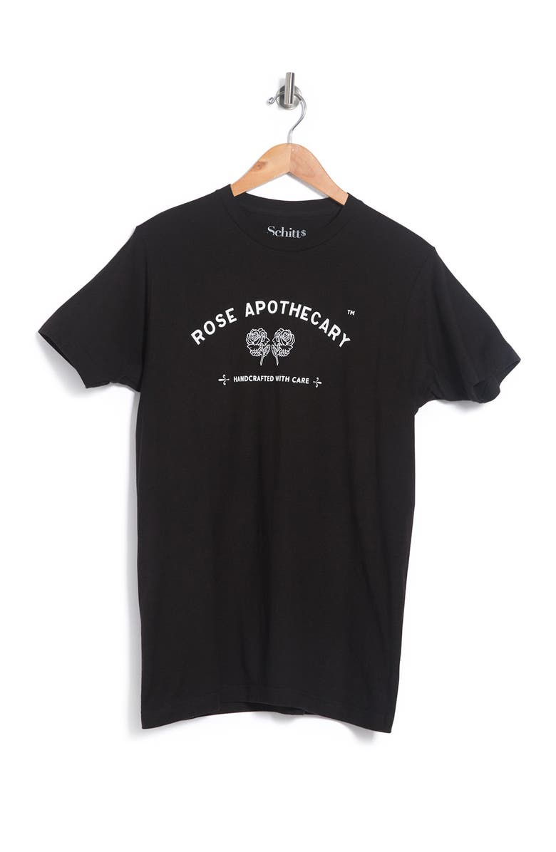 ISAAC MORRIS Handcrafted Graphic Rose Apothecary T-Shirt, Alternate, color, 