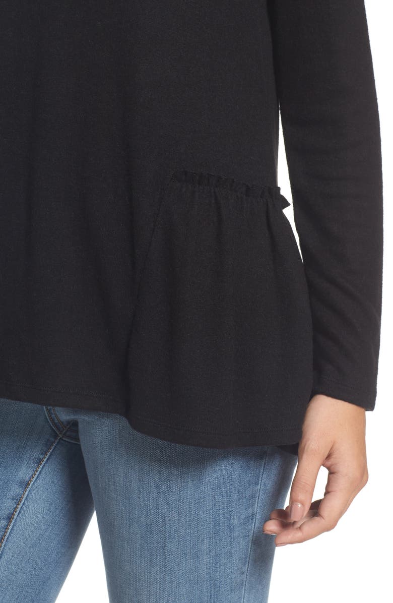 Caslon<sup>®</sup> Cozy Back Peplum Top, Alternate, color, 