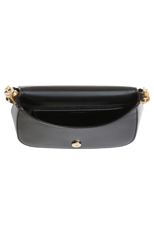 Saint Laurent Mini Voltaire Box Leather Top Handle Bag In Black