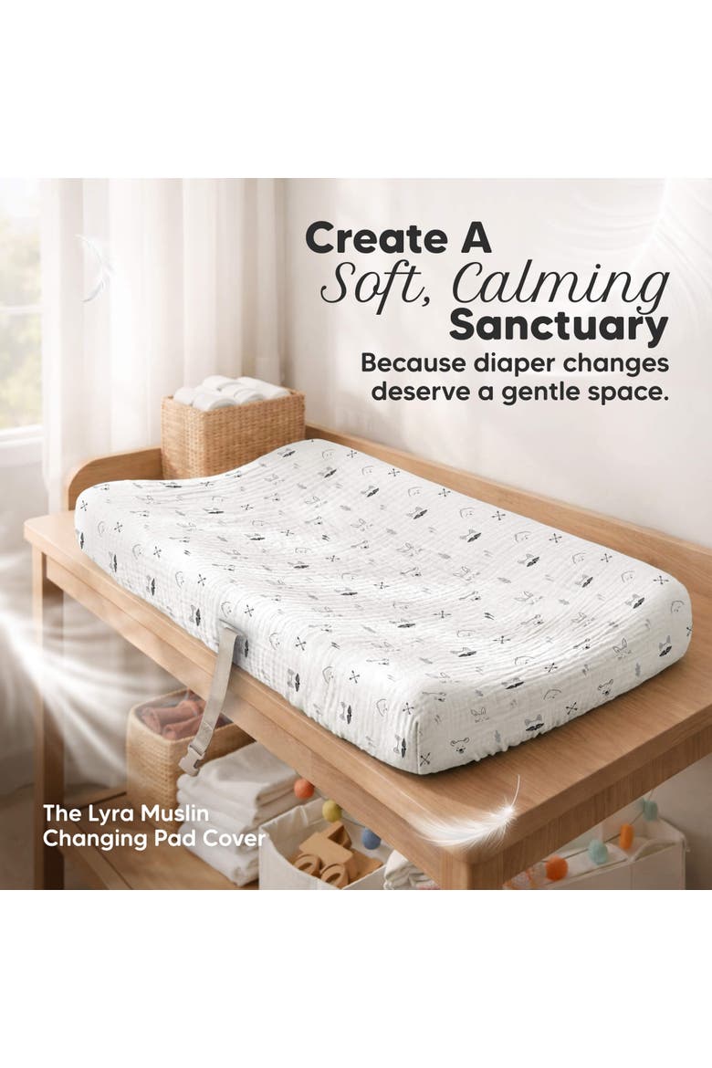 2-Pack Lyra Muslin Changing Pad Covers, Alternate, color, Nordic