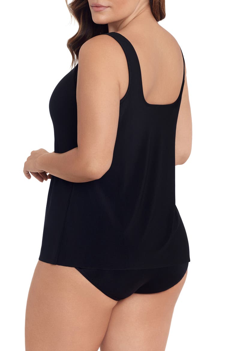 Illusionists Ursula Swim Top, Alternate, color, BLACK