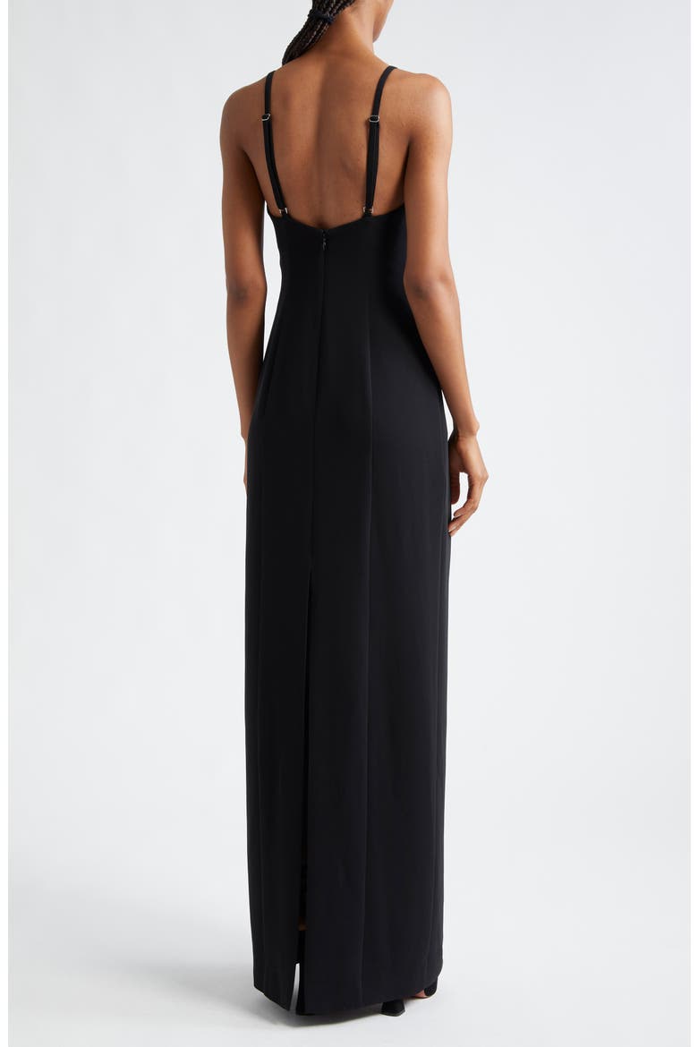 Adele Sleeveless Bow Gown, Alternate, color, BLACK